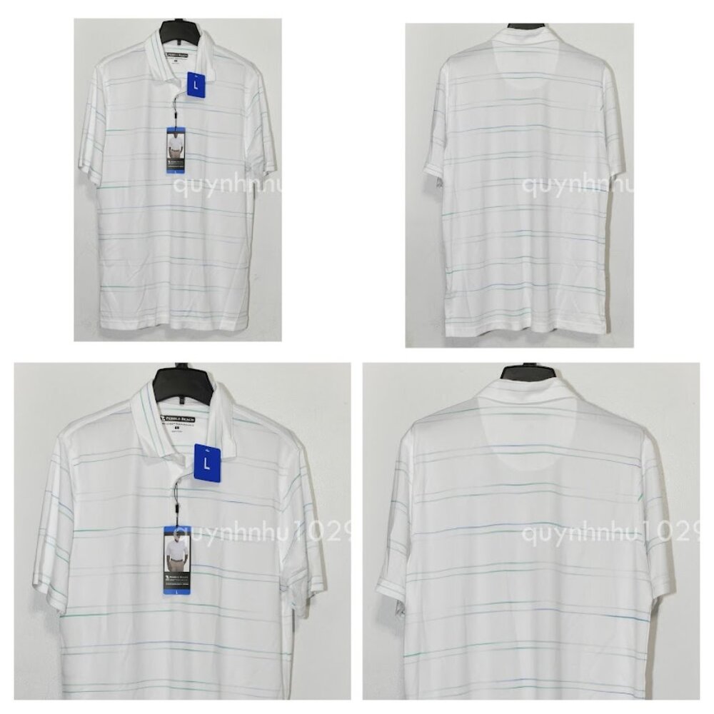 NWT Pebble Beach Dry Luxe Men"s Perfomance polo bush - Picture 1 of 5